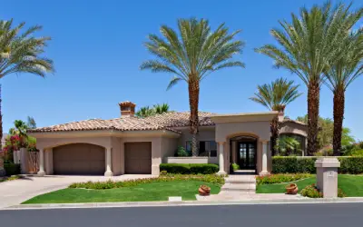 house with beauitifully maintained palm trees in san jose neighborhood